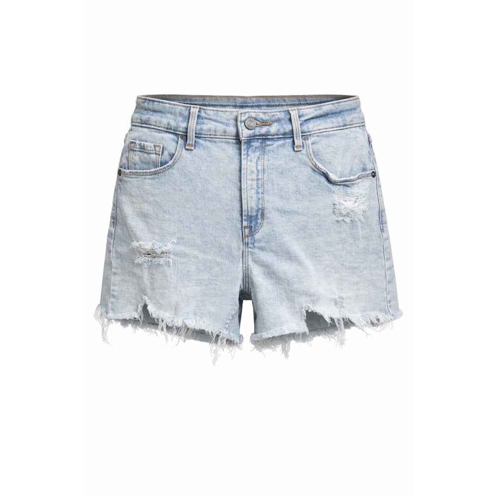Old Navy High Rise Distressed Denim Shorts Womens 4 Light Wash Cut Off 3129